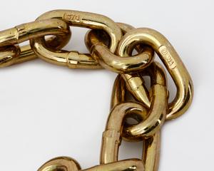 G70 Chaîne de transport en alliage d'acier de 3/8 pouces Chaîne de sécurité de grade 70 avec convoyeur galvanisé zingué finition soudée - Product Image 4