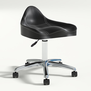 Taburete giratorio <span class=keywords><strong>de</strong></span> elevación <span class=keywords><strong>de</strong></span> cuero para peluquero, silla <span class=keywords><strong>de</strong></span> peluquero con respaldo <span class=keywords><strong>de</strong></span> marco metálico - Product Image 2