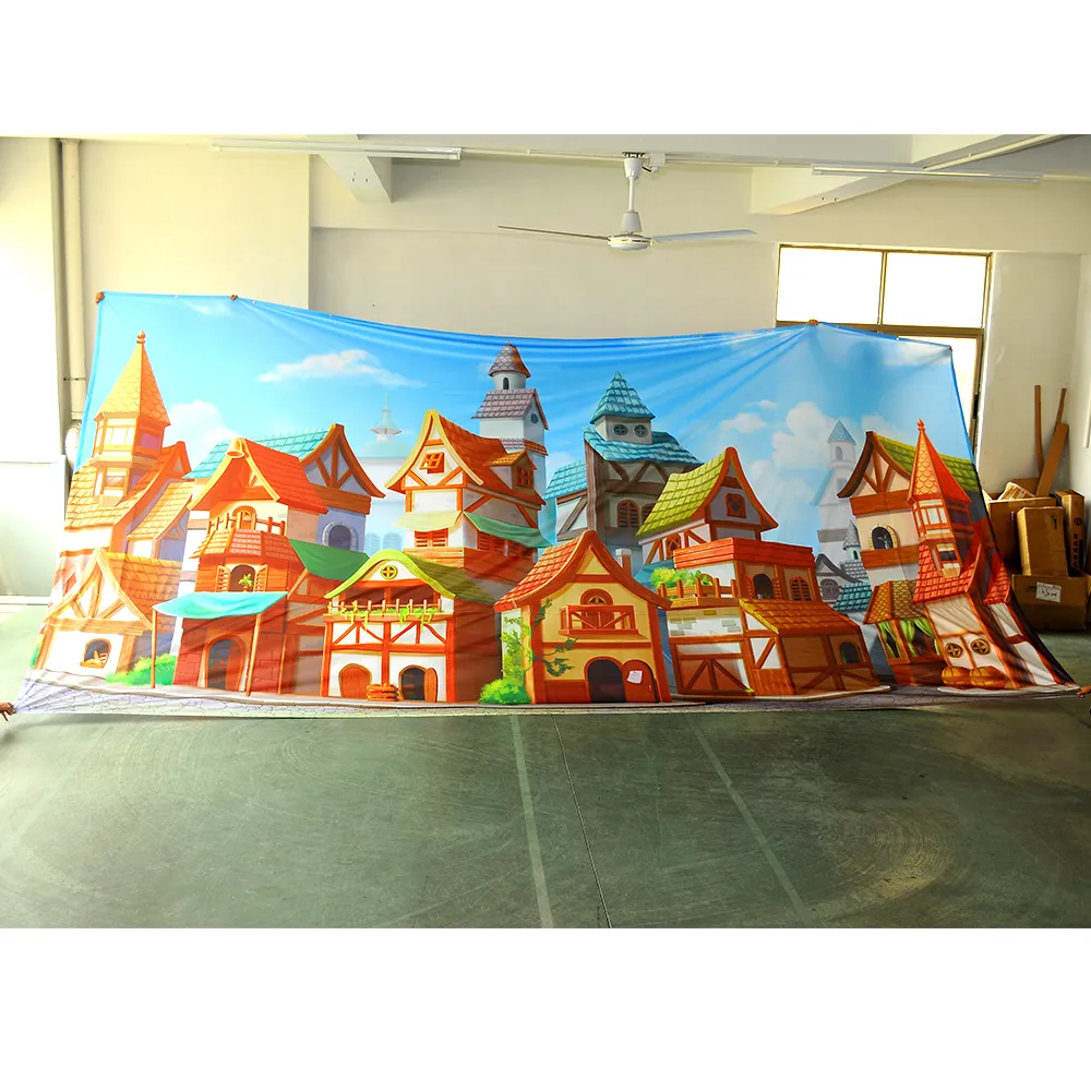 Stof Banner 250G Polyester Materiaal Dye Sublimatie Afdrukken Custom Slogan Indoor/Outdoor Zijde Polyester Banner