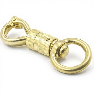 Mousqueton anti-panique robuste en laiton, type vis de verrouillage, pour corde de trelage de <span class=keywords><strong>cheval</strong></span> - Product Image 1