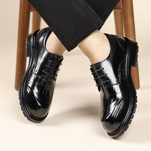 Chaussures habillées décontractées pour hommes de luxe, neuves, à lacets, confortables, à semelle épaisse, pour le bureau - Product Image 4