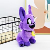 Peluche chat violet de la série d'animaux souriants d'horreur Smiling Critters, très populaire, avec rembourrage en coton PP, pour les 7-14 ans