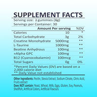 Gummies de Créatine Pré-Entraînement Certifiées GMP, Riches en Protéines, 100% Créatine Monohydrate Pure, Énergie et Immunité (OEM/ODM)