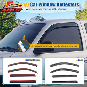 Pare-soleil de fenêtre pour Chevrolet Silverado et GMC Sierra 1500 2500 3500 HD Crew Cab 19-25 – Protection latérale de vitre de porte de voiture intégrée au cadre - Product Image 2