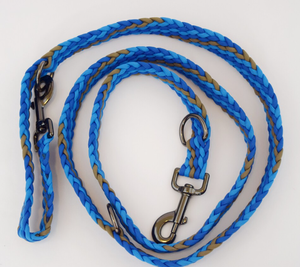 2026년 신제품 튼튼하고 세련된 동물용 블루 컬러 합금 애완견 목줄 핸즈프리 와이드 워킹 리쉬 내구성 강한 개 목줄 - Product Image 2