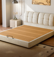 Lit rembourré en laine synthétique, taille King Size, avec cadre en velours et rangement intégré, vente en gros