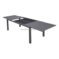 Mesa de Comedor de Aluminio de Diseño Moderno LvYe, para 8-10 Personas, Extensible Tipo Mariposa, para Uso en Hoteles y Exteriores, con Recubrimiento en Polvo EN581-2, Venta al Por Mayor