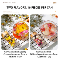 Vente en gros 8 pièces naturel Mini 5g Blooming Tea beau jasmin Rose Hibiscus floraison Tubes en verre fleurs séchées cadeau