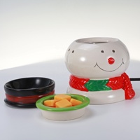 Lampe chauffe-cire en céramique de Noël au design mignon, diffuseur électrique d'arômes, lampe à parfum, prise multi-usages, prise américaine, ampoule halogène, pour la maison, certifié ETL
