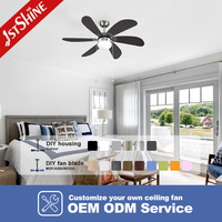 Ventilateur de plafond intelligent 1stshine 42 pouces avec télécommande, design moderne professionnel, éclairage intégré, vente directe usine, excellent vendeur