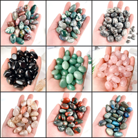 Cristaux naturels de guérison de 15-20 mm, 100 g/sac, quartz rose, améthyste, œil de tigre, pierres polies et roulées pour remplissage de vase, décoration d'aquarium