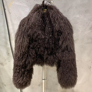 <span class=keywords><strong>Cappotto</strong></span> Invernale da Donna con Soffice Collo in Pelliccia, Morbido <span class=keywords><strong>Cappotto</strong></span> in Pelliccia di Agnello <span class=keywords><strong>Marrone</strong></span> <span class=keywords><strong>Scuro</strong></span>, Pellicce Mongole - Product Image 1