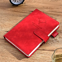 Carnet A5 en cuir PVC/PU épaissi imprimé Tête de Cerf, design 'Keep Going Never Give', pour procès-verbaux de réunions de bureau promotionnelles, 100 exemplaires