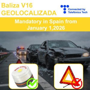 <span class=keywords><strong>Baliza</strong></span> <span class=keywords><strong>V16</strong></span> Certificada DGT3.0 con Geolocalización, Luces de Emergencia IoT, con una Visibilidad de 1 Kilómetro, 360° ° y protección IP54 - Product Image 5