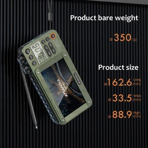 F50 xách tay 4.3 inch Màn hình LCD đài phát thanh đa-band HF AM được xây dựng trong có thể sạc lại pin FM radio loa - Product Image 5