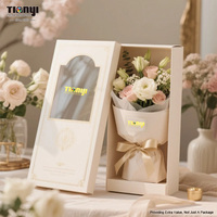 Boîte cadeau personnalisée en papier avec fenêtre découpée, motif logo personnalisé pour anniversaire ou cadeau d'anniversaire de mariage