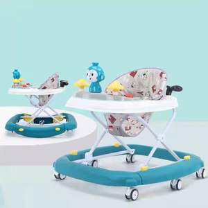 Andador para Bebés con Centro <span class=keywords><strong>de</strong></span> Actividades, <span class=keywords><strong>de</strong></span> Plástico, con 6 Ruedas, Andador para Niños Pequeños, Silla Mecedora para Bebés con Barra <span class=keywords><strong>de</strong></span> Empuje, Caballito Mecedor - Product Image 2