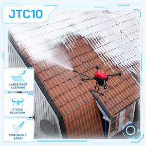 Drone de nettoyage industriel JTC10, jet d'eau haute pression, UAV pour le lavage des toits avec pulvérisation continue et plateforme stable - Product Image 1