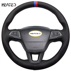 Funda de Cuero para <span class=keywords><strong>Volante</strong></span> Deportivo de 4 Radios para Ford Focus 3 2015-2018 Kuga 2016-2019 Escape C-MAX <span class=keywords><strong>Ecosport</strong></span> 2018-2019 - Product Image 3