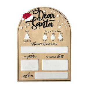 Tavola in <span class=keywords><strong>Legno</strong></span> per Lista dei Desideri Natalizi, Portafoto 'Caro Babbo Natale', Accessorio Fotografico Natalizio, Ricordo Personalizzato per Bambini - Product Image 4