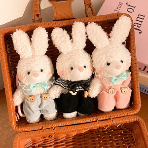 Llavero de Peluche de Conejo con Vestido de Dibujos Animados, Juguete de Peluche de Conejo Súper Suave, <span class=keywords><strong>Mini</strong></span> Muñeca Colgante, Regalo <span class=keywords><strong>para</strong></span> Niñas - Product Image 2