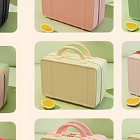 Sac de toilette étanche en ABS de 14 pouces avec fermeture éclair et poignée souple, design personnalisé, couleur bonbon, trousse de voyage pour femmes