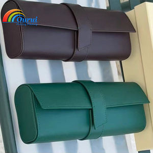 Estuche de Lujo para Relojes de 4 Ranuras, Color Marrón, Directo de Fábrica, Portátil para Viajes, con Logotipo Personalizado, Estuche de Alta Calidad para Relojes de Marca - Product Image 1