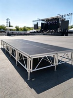 Scène portable en aluminium légère de 1*1m pour spectacles de danse en plein air, expositions et événements en Chine, avec service personnalisé.