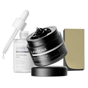 Lanbena - Set de Removedor de Puntos Negros y Suero Reductor de Poros con Aloe Vera y Ácido Salicílico - Removedor de Pecas Unisex - Product Image 1