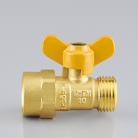 Vanne à boisseau sphérique en laiton de fabrication chinoise (Zhejiang DUNYUN) avec joint en PTFE/NBR, raccord mâle/femelle BSP/NPT, OEM