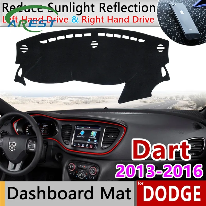 Alfombrilla antideslizante para salpicadero de coche, accesorios de protección para Dodge Dart Fiat Viaggio 2013 2014 2015 2016 PF