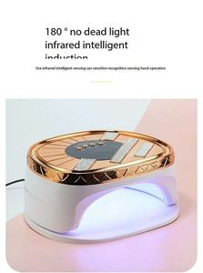 Lampe à ongles haute puissance à 45 LED, 4 minuteurs, séchage rapide du vernis gel, lumière UV pour le durcissement, équipement professionnel de séchage pour manucure - Product Image 4