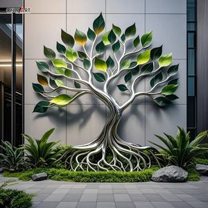 Sculpture murale en laiton moderne en métal personnalisée pour l'extérieur, grande sculpture en bronze <span class=keywords><strong>de</strong></span> l'<span class=keywords><strong>arbre</strong></span> <span class=keywords><strong>de</strong></span> <span class=keywords><strong>vie</strong></span>, statue murale pour la décoration <span class=keywords><strong>de</strong></span> la maison et du jardin - Product Image 6