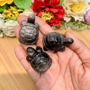 Tortuga de Obsidiana Pulida a Mano al por Mayor, Ideal para Decoración de Oficina y Hogar, Popular como Regalo de Cumpleaños y para Damas - Product Image 2