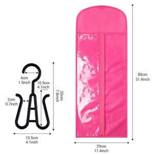 Sac de rangement pour perruques et extensions capillaires, anti-poussière, avec cintre intégré - Product Image 2