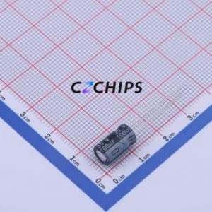 Condensateur électrolytique en aluminium à montage traversant 03EC0566, composant à montage traversant THT, D6.3xL12mm 100uF 20% 35V 170mA-120Hz - Product Image 1