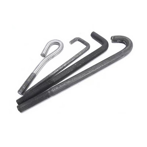 Boulons d'ancrage Wan Chen M24 en acier au carbone Q235, filetage au sol, norme nationale pour la construction d'éclairages publics - Product Image 1