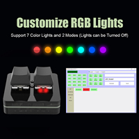 Teclado de Programación Macro Macropad RGB Mini Hot Swap para Juegos, Teclado Personalizado con Perilla, Interruptor Rojo, 3 Teclas, Plástico ABS, para Portátil F400