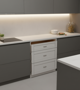 Mobile da Cucina Bianco Stile Shaker Sunique Sydney SW-3DB36, Unità con Cassetti in MDF Moderno - Product Image 2