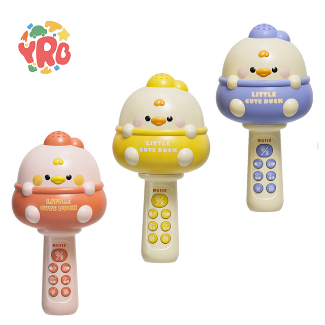 Yrb Baby Children Education Plastic Microphone Multifunctional Puzzle Toy Cute Duck Microphone Toy