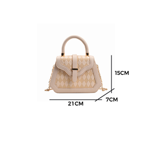 Sac à main pour femmes tendance El Cantasi, petit sac à main décontracté avec chaîne en métal à motif diamant, vente chaude - Product Image 6