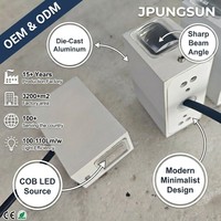 Applique murale LED extérieure en aluminium blanc 3W de style moderne pour couloir
