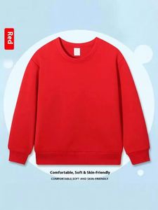 Suéter Infantil de Cuello Redondo, Color Liso, Deportivo y Casual para Otoño, 320G de Algodón, Venta al Por Mayor - Product Image 4