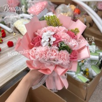 Bouquet de fleurs de savon fait main - Cadeau d'anniversaire écologique réutilisable pour maman, professeur(e) et personnes âgées - Fête des Mères