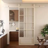 Puertas Corredizas de Aluminio Premium Estilo Granero Francés para Hotel, Restaurante, Villa, Cocina, Baño - Puertas Interiores Comerciales Resistentes al Agua