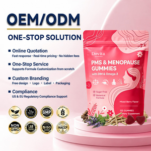 Custom Formula OEM <b>Menopause</b> Gummies For Women Gluten Free Dairy Free Hot Flash Night Sweat Relief Energy Support 60 Gummies - Product Image 1