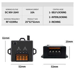 Mini interrupteur sans fil AC 240V 10A pour le contrôle des chauffe-eau, interrupteur à distance haute puissance pour contrôler les appareils à haute consommation - Product Image 3