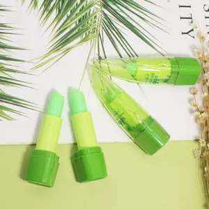 PNF Aloe Vera Lápiz labial que cambia de color Nutritivo Hidratante Cuidado de labios de larga duración Maquillaje bálsamo labial spf