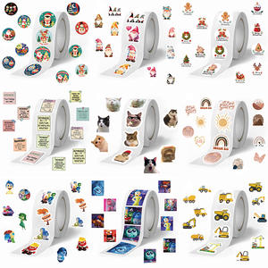 Autocollants de dessins animés rétro bohèmes pour journaux et coques de téléphone - Feuilles de vinyle autocollantes pour décoration créative - Product Image 2