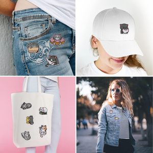 Patch thermocollant personnalisé pour vêtements, motif chat de dessin animé mignon, broderie animale à repasser - Product Image 6